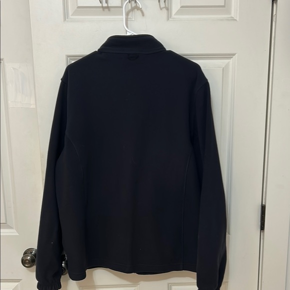 Lands' End Black Fleece Jacket size large zip up with pockets - Picture 3 of 4